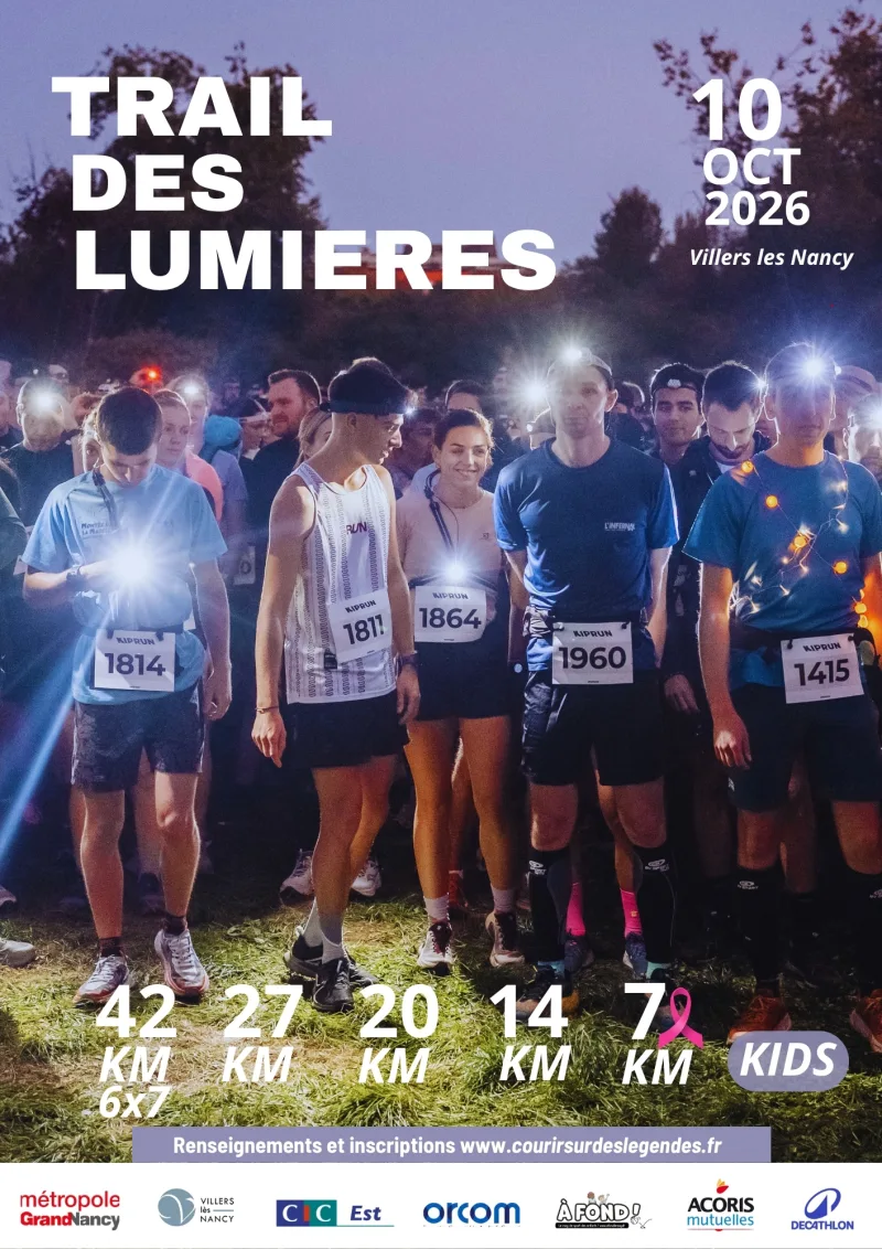 Trail des Lumières — Villers les nancy (54), 10 octobre 2026 · Trail