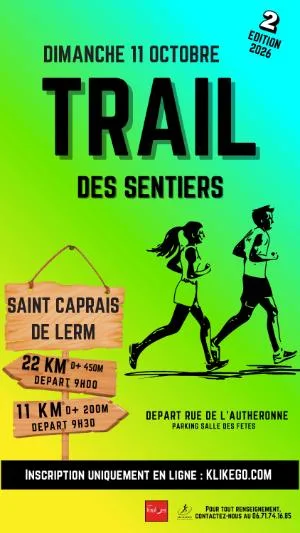 Trail des Sentiers Saint Caprais de Lerm — St urcisse (47), 11 octobre 2026 · Trail
