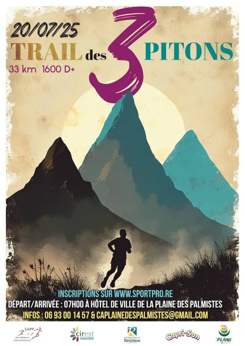 Trail des Trois Pitons — La plaine des palmistes (974), 23 août 2026 · Trail