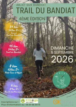 Trail du Bandiat — Abjat sur bandiat (24), 6 septembre 2026 · Trail