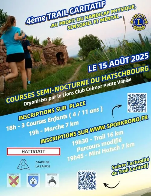 Trail du Hatschbourg — Hattstatt (68), 14 août 2026 · Trail