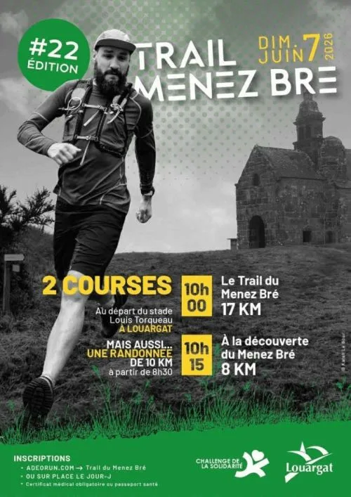 Trail du Menez Bré — Plerin (22), 7 juin 2026 · Trail