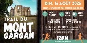 Trail du Mont Gargan 2026 — Chateauneuf la foret (87), 16 août 2026 · Trail