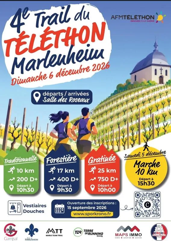 Trail Du Téléthon De Marlenheim — Nordheim (67), 6 décembre 2026 · Trail