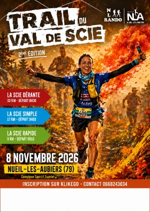 Trail du Val de Scie — Nueil les aubiers (79), 8 novembre 2026 · Trail