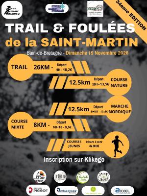 Trail et Foulées de la St Martin — La noe blanche (35), 15 novembre 2026 · Trail