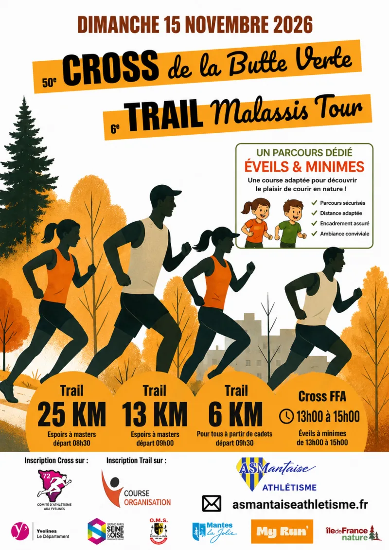Trail Malassis — Favrieux (78), 15 novembre 2026 · Trail