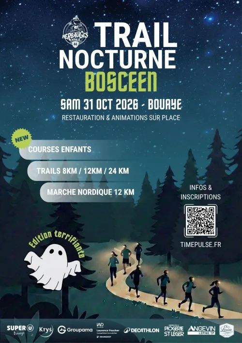 Trail Nocturne Boscéen — Bouaye (44), 31 octobre 2026 · Trail