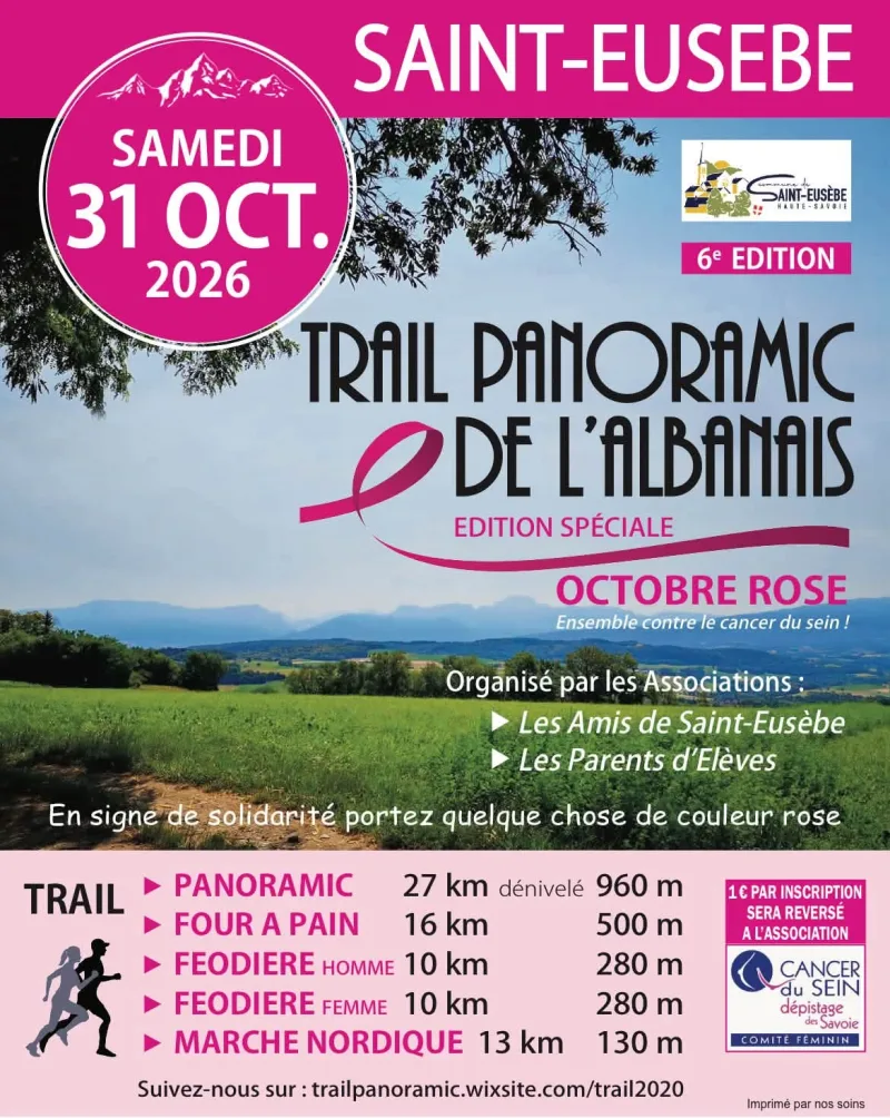 Trail Panoramic de l’Albanais — Bloye (74), 1 novembre 2026 · Trail