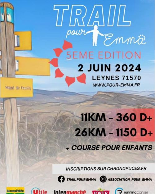 Trail Pour Emma — La chapelle de guinchay (71), 6 juin 2026 · Trail