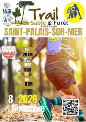 Trail Sable et Forêt 2026 — St palais sur mer (17), 8 novembre 2026 · Trail