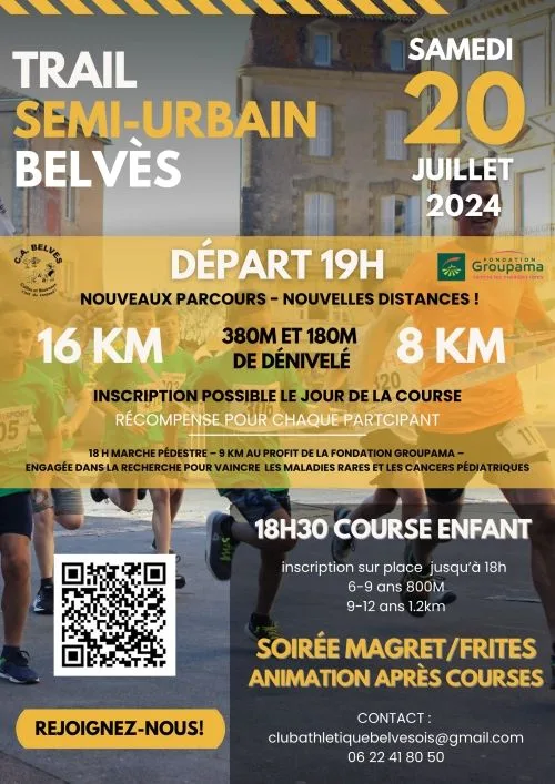 Trail semi-urbain de Belvès — Pays de belves (24), 18 de julio de 2026 · Trail