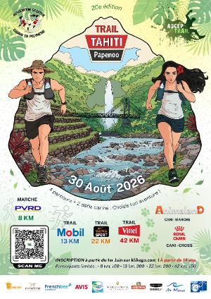 TRAIL TAHITI PAPENOO 2026 — Mahina (987), 30 de agosto de 2026 · Camino