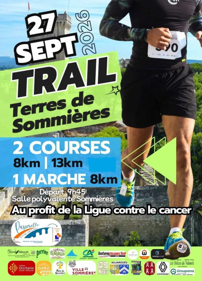 Trail Terres de Sommières — Aubais (30), 27 septembre 2026 · Trail