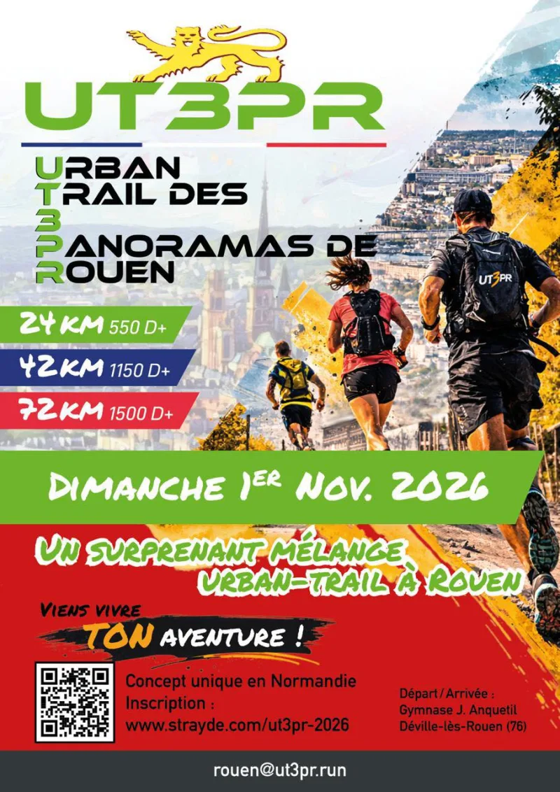 Urban Trail des 3 Panoramas de Rouen — Rouen (76), 1 novembre 2026 · Trail