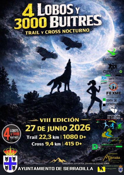 VIII Carrera por Montaña 4 Lobos y 3000 Buitres — Palomero (CC), 27 de junio de 2026 · Camino