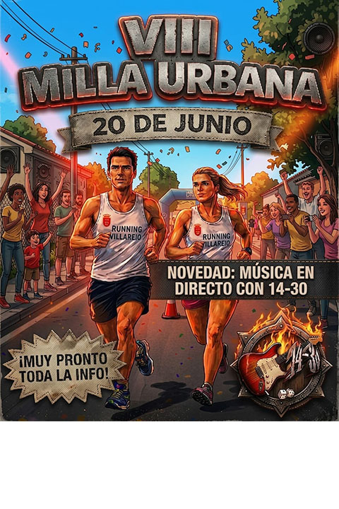 VIII MILLA URBANA DE VILLAREJO DE SALVANÉS — Villarejo De Salvanes (M), 20 de junio de 2026 · Correr
