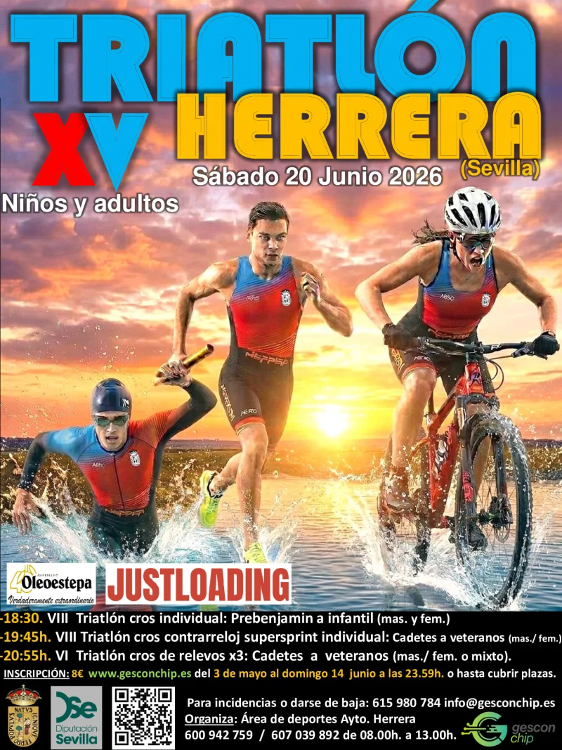 XIV TRIATLON CROS HERRERA — Herrera (SE), 20 de junio de 2026 · Correr