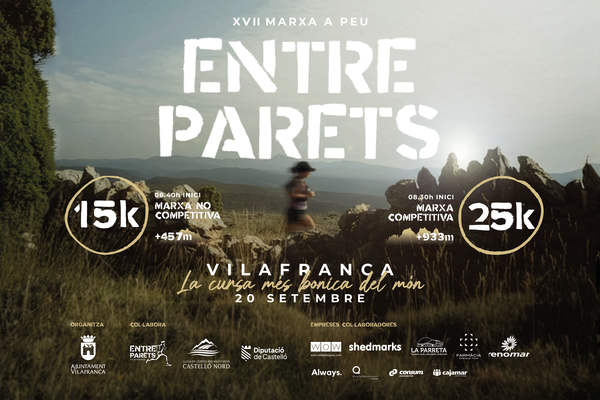 XVII Marxa a Peu Entreparets Vilafranca — Villafranca Del Cid (CS), 20 de septiembre de 2026 · Trail