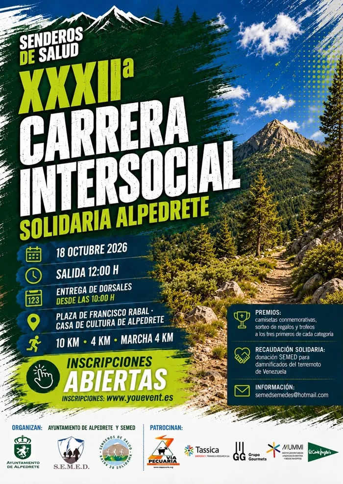 XXXII Carrera Intersocial Solidaria de Alpedrete — Alpedrete (M), 18 de octubre de 2026